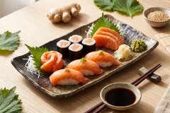 Salmon_sushi_platter_on_plate_2K_20261007114422