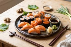 Salmon_sushi_platter_on_plate_2K_20261007114433
